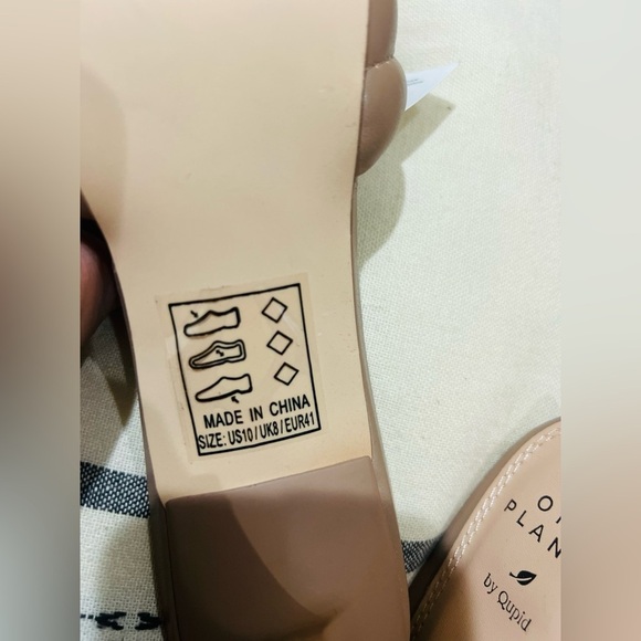 One Planet Recycled Heeled Slide Sandal size 10 NEW soft to walk - Picture 9 of 9